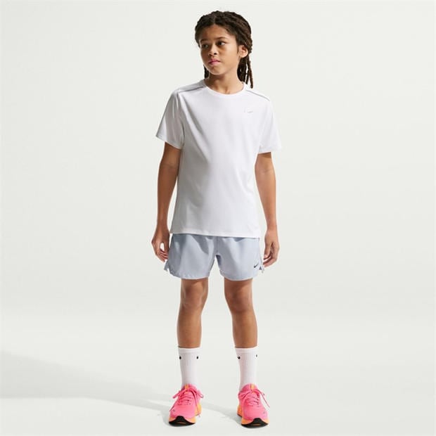 White - Nike - Dri-FIT Miler Big Kids' (Boys') Training Top