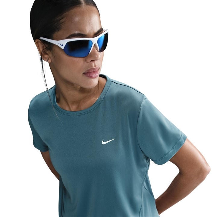 Nike Women's Blue Tempo Dri-Fit Short-Sleeve Running Top in Size 14, Sports Direct