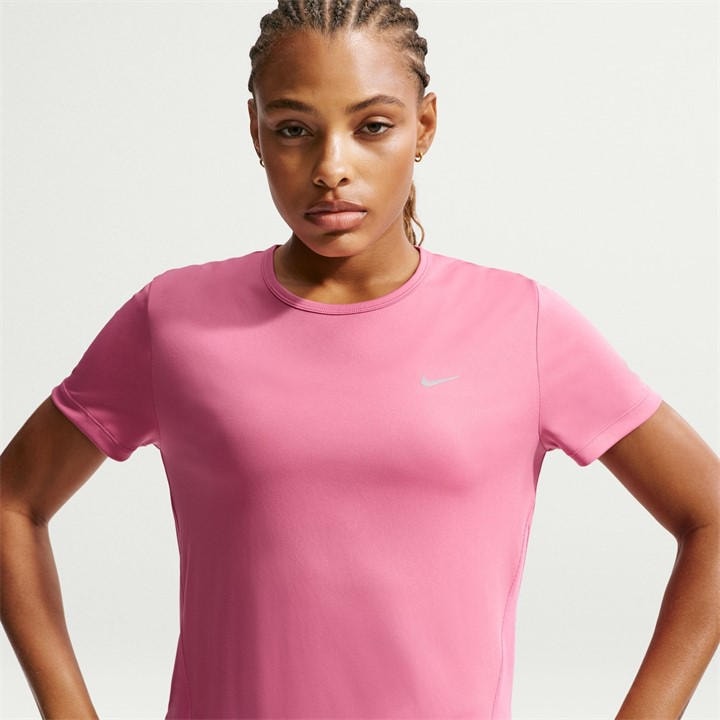 Nike Women's Pink Tempo Dri-Fit Short-Sleeve Running Top in Size 12, Sports Direct