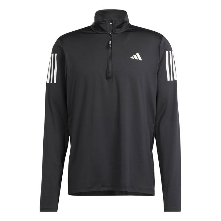Adidas Men's Black Own The Run Half-Zip Running Top in Size 2XL, Sports Direct