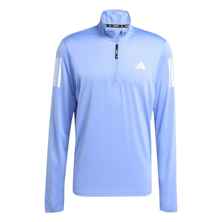 Adidas Men's Blue Own The Run Half-Zip Running Top in Size L, Sports Direct