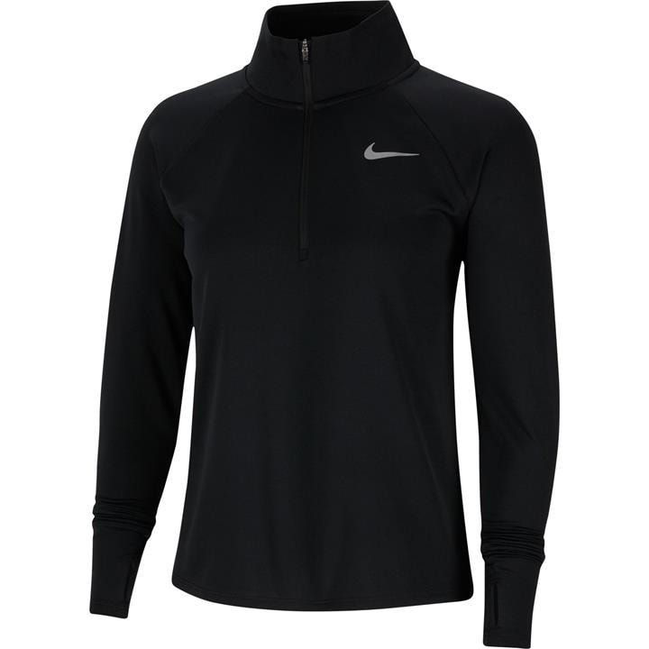 Nike Women's Black Pacer Long-Sleeve 1/2-Zip Running Top in Size 14, Sports Direct