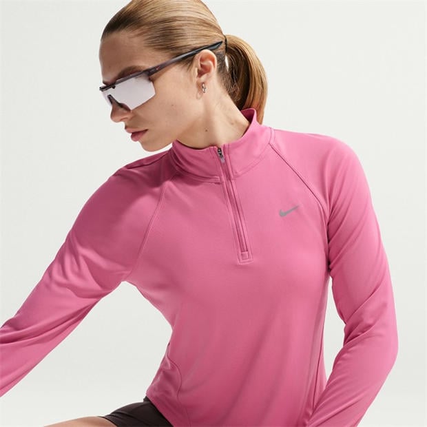 Peony - Nike - Pacer Women's Long-Sleeve 1/2-Zip Running Top