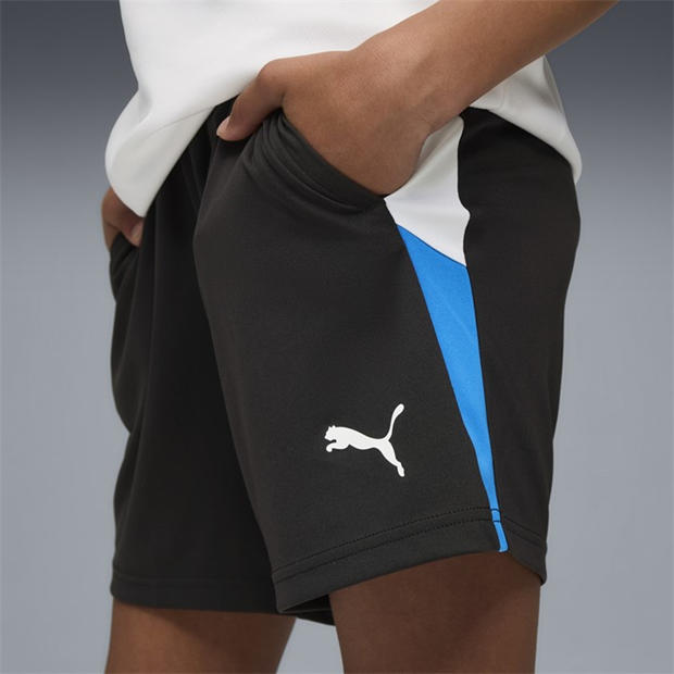Blk-Wht-UltrBlu - Puma - Kids' Individualliga Training Football Shorts