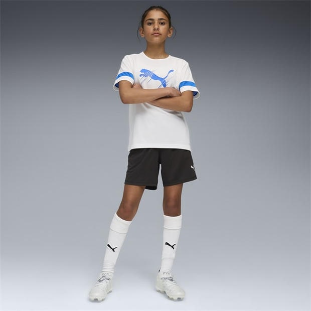 Blk-Wht-UltrBlu - Puma - Kids' Individualliga Training Football Shorts