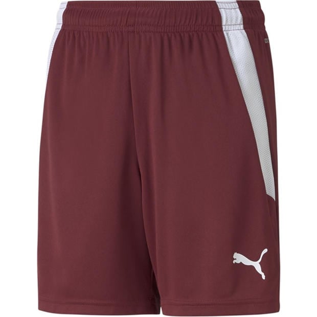 Cordovan-White - Puma - Puma Teamliga Shorts Jr Football Short Unisex Kids