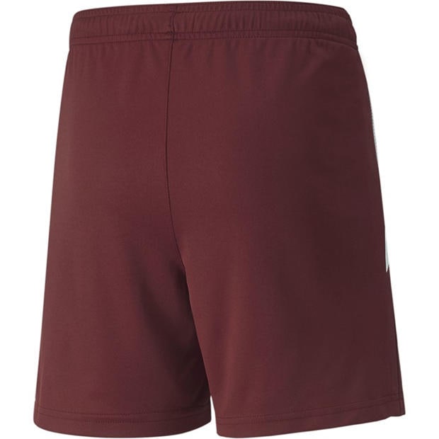 Cordovan-White - Puma - Puma Teamliga Shorts Jr Football Short Unisex Kids