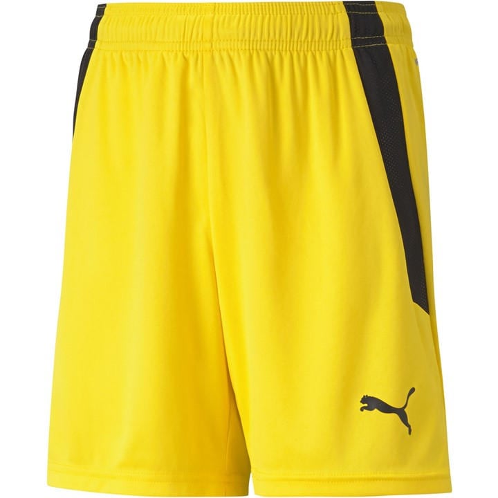 Puma  Kids Yellow Teamliga Shorts Jr Football Short in Size 13 - 14 Years, Sports Direct