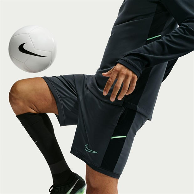 Grey/Blk/Grn - Nike - Academy Shorts Mens