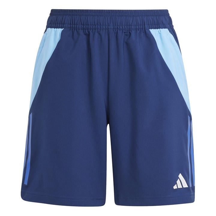 Adidas  Kids Blue ' Tiro24 Football Shorts in Size 7 - 8 Years, Sports Direct