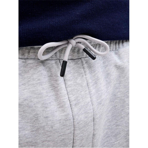 Lt Grey Melange - Jack and Jones - Men's Fleece Jogger Shorts