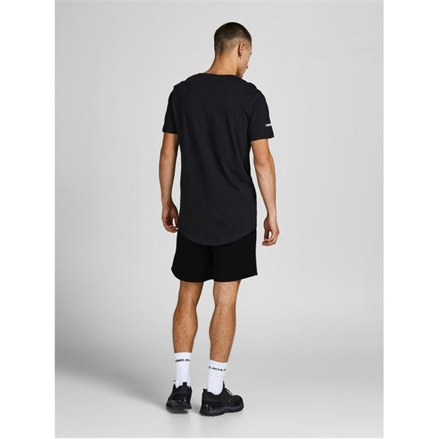 Black - Jack and Jones - Men's Fleece Jogger Shorts