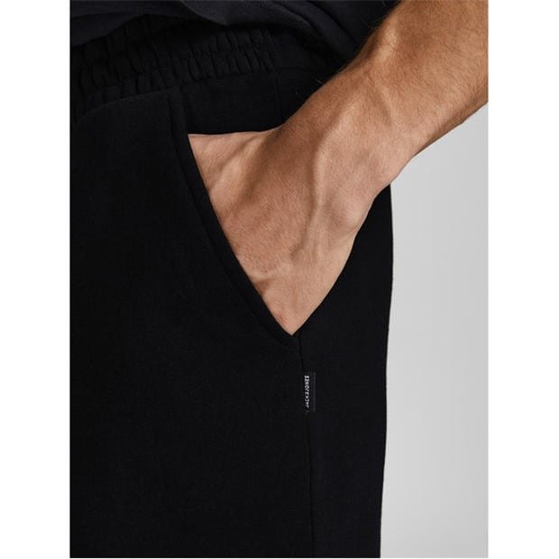 Black - Jack and Jones - Men's Fleece Jogger Shorts