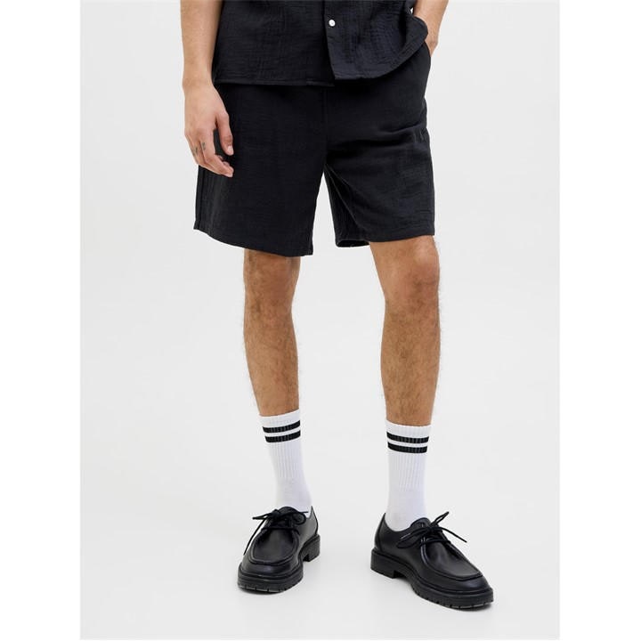 Jack And Jones Men's Black Patras Fleece Jogger Shorts in Size L, Sports Direct