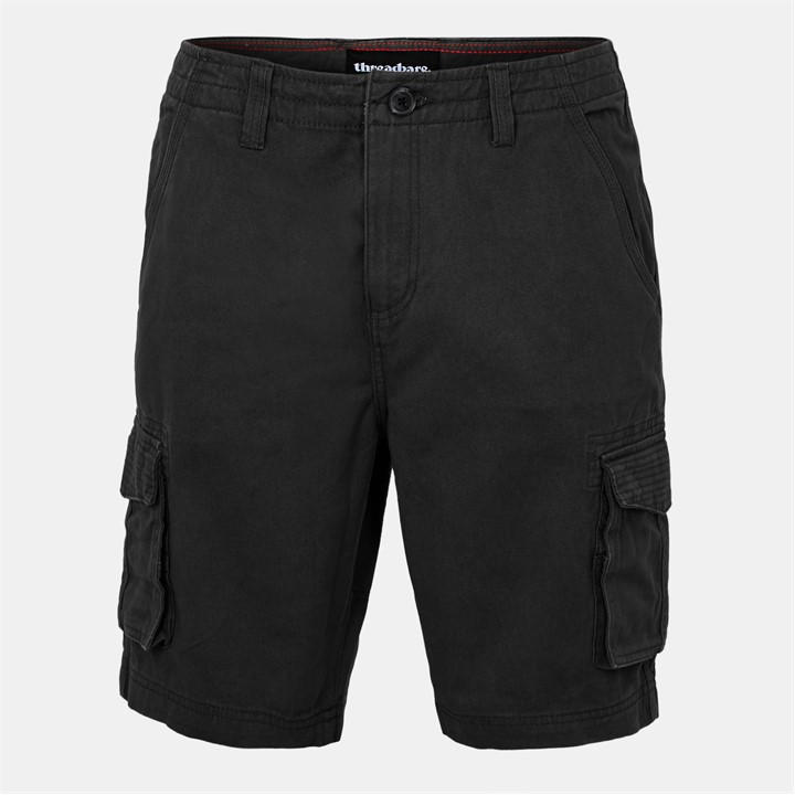 Threadbare Men's Black Cargo Shorts in Size 32, Sports Direct