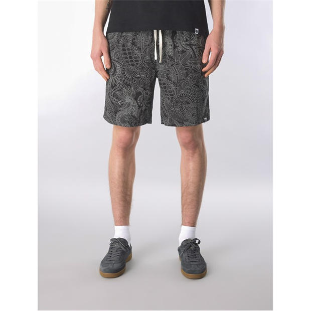 Black - Pretty Green - Men's Fleece Jogger Shorts