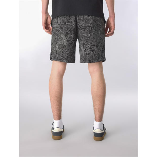 Black - Pretty Green - Men's Fleece Jogger Shorts