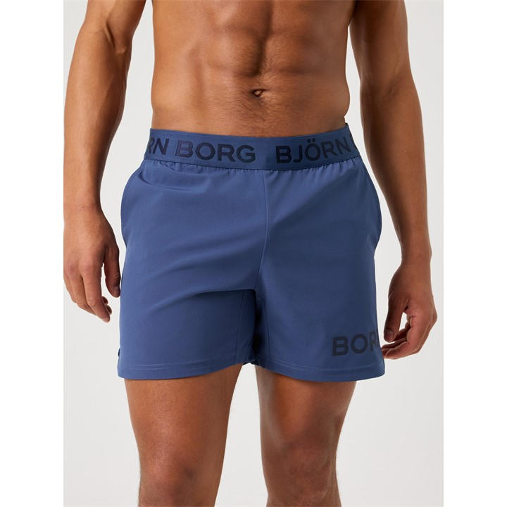 Bjorn Borg Men' Blue Bjorn Logo 6In Short Sn61 in Size S, Sports Direct
