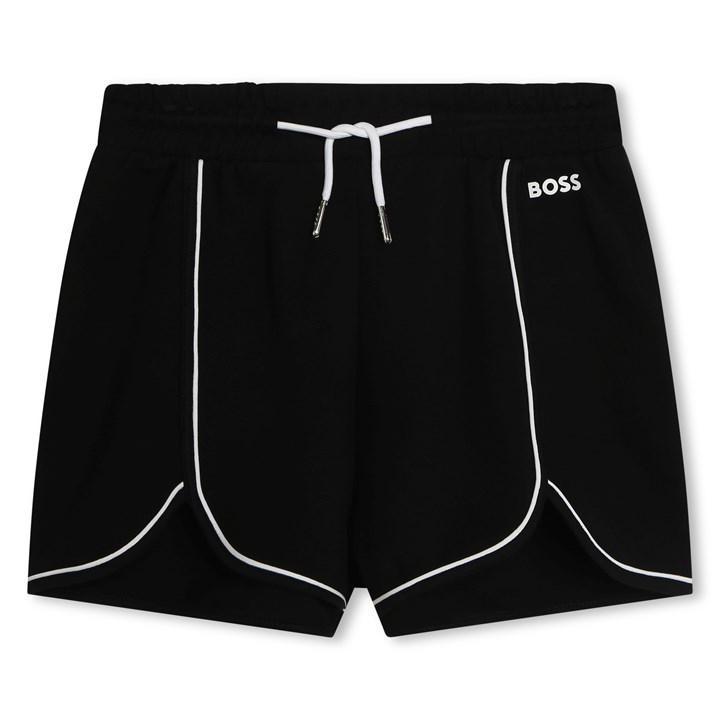 Boss Girls Black Kids' Fleece Jogger Shorts in Size 14 - 16 Years, Sports Direct