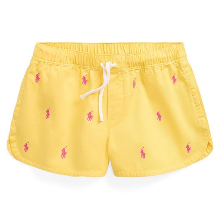 Polo Ralph Lauren Girls Yellow Logo Shorts  in Size 14 - 16 Years, Sports Direct