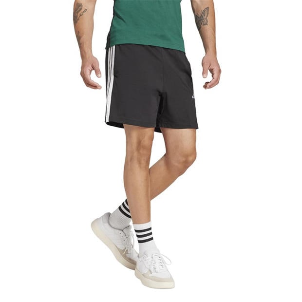 Black/White - adidas - Men's Jersey Jogger Shorts