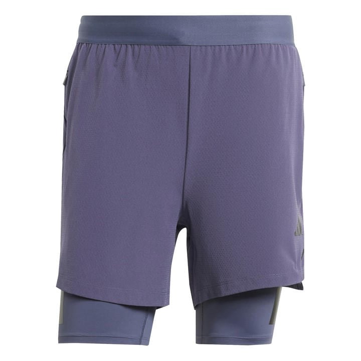 Adidas Men's Blue Power Workout Two-In-One Shorts in Size M, Sports Direct
