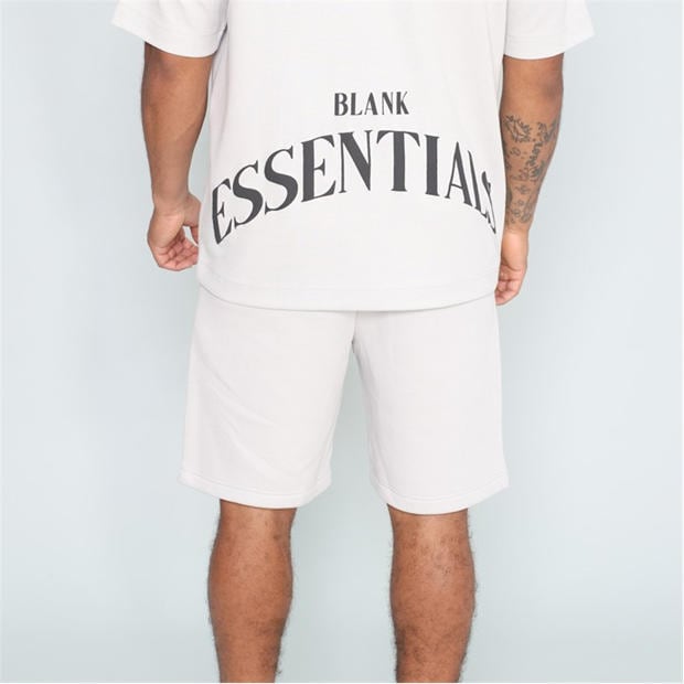 Пластмасова сива - Blank Essentials - Men's Jersey Jogger Shorts