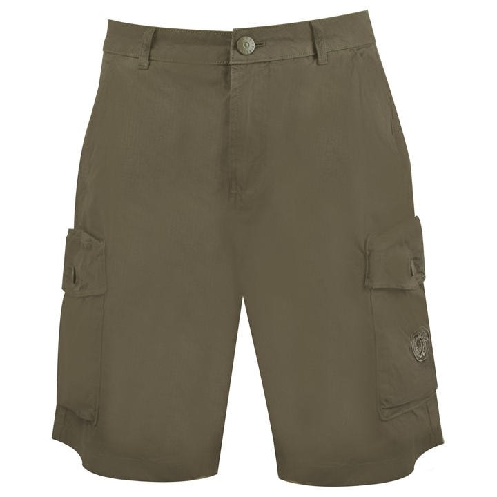Pretty Green Men' Green Pretty Cargo Shorts in Size S, Sports Direct