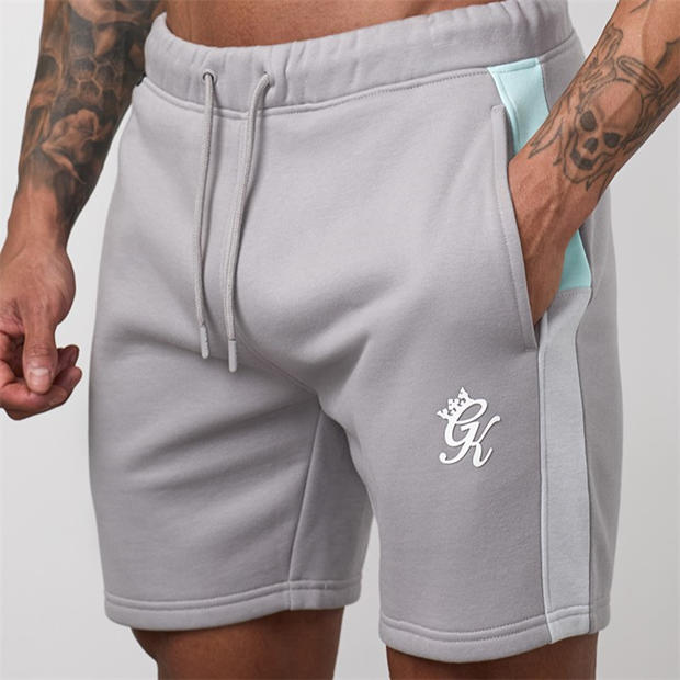 Grey/Grey/Seafm - Gym King - Gym King Contrast Panel Short - Urban Grey/Light Grey/Mint