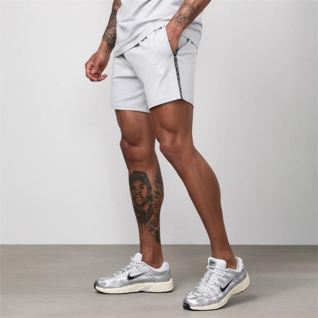 Light Grey - Gym King - Gym King Taped Jersey Short - Light Grey