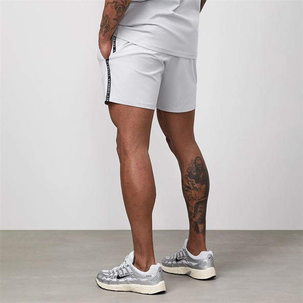 Light Grey - Gym King - Gym King Taped Jersey Short - Light Grey