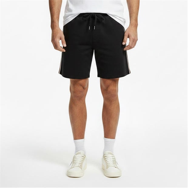 Black 001 - Boss - Men's Fleece Jogger Shorts