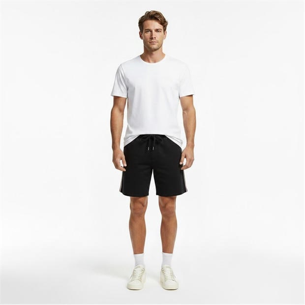 Black 001 - Boss - Men's Fleece Jogger Shorts