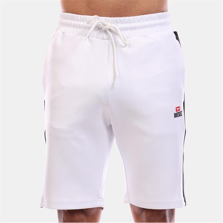 Diesel Men's White Fleece Jogger Shorts in Size XS, Sports Direct