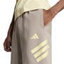 Putty Beige - adidas - Men's Future Icons Stripes Jogger Shorts
