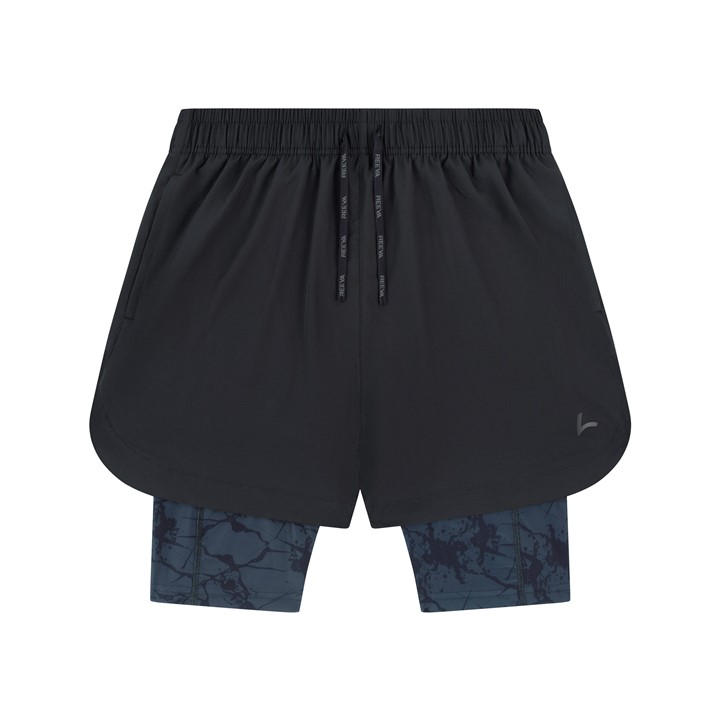 Reeva  Black Premium Active Shorts With Inner Short in Size M, Sports Direct