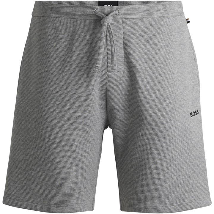 Boss Men's Grey Bodywear Waffle Soft Texture Shorts in Size L, Sports Direct