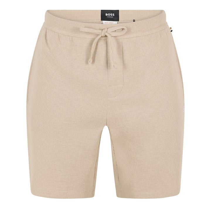 Boss Men's Beige Bodywear Waffle Soft Texture Shorts in Size L, Sports Direct