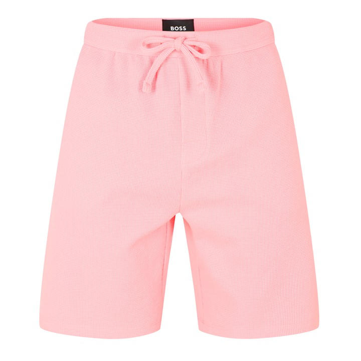 Boss Men's Pink Bodywear Waffle Soft Texture Shorts in Size XL, Sports Direct