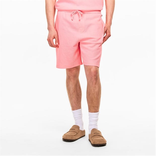 Pink 685 - Boss - Mens BOSS Bodywear Waffle Soft Texture Shorts