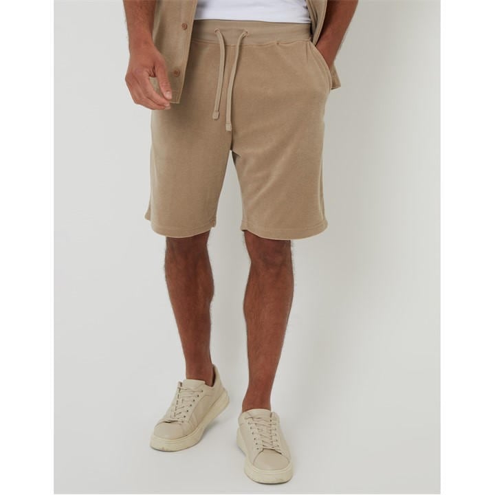 Threadbare Men's Neutral Fleece Jogger Shorts in Size M, Sports Direct