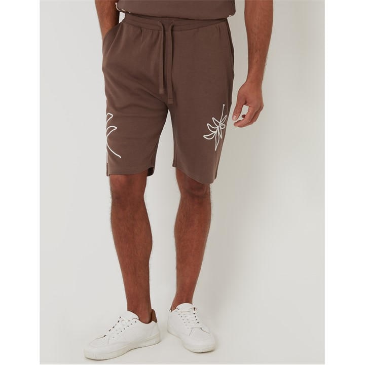 Threadbare Men's Brown Fleece Jogger Shorts in Size M, Sports Direct