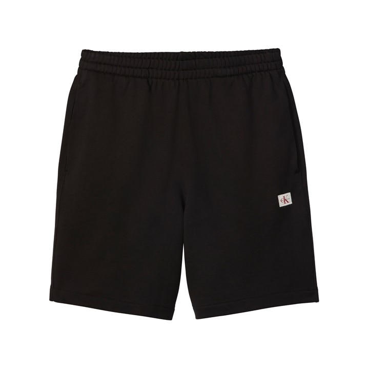 Calvin Klein Jeans Men's Black Woven Badge Fleece Jogger Shorts in Size XL, Sports Direct