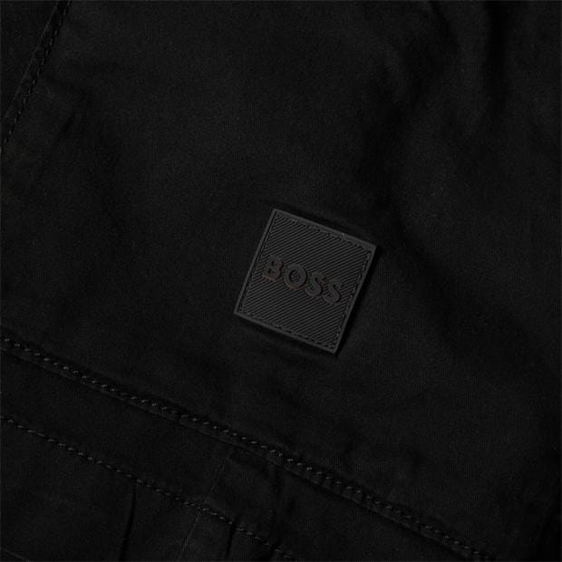 Black 001 - Boss - Mens BOSS ORANGE Cargo Shorts with Logo Detail