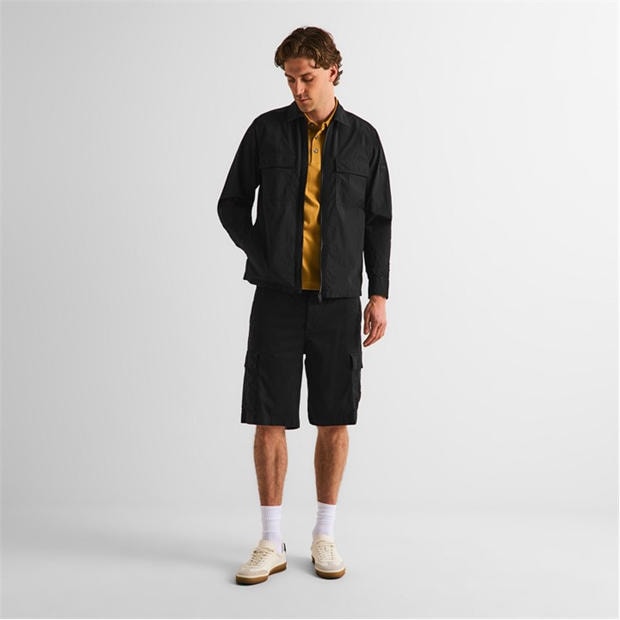 Black 001 - Boss - Mens BOSS ORANGE Cargo Shorts with Logo Detail