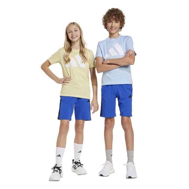 team royal bl - adidas - Essentials 3 Stripe Jersey Short Juniors