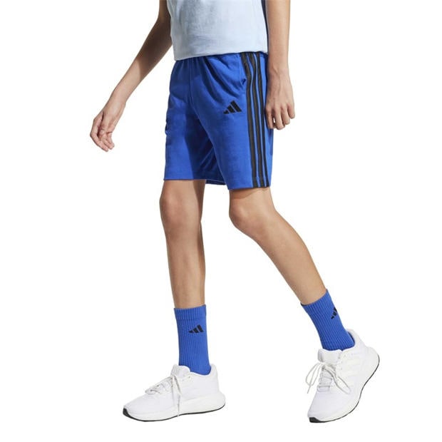 team royal bl - adidas - Essentials 3 Stripe Jersey Short Juniors