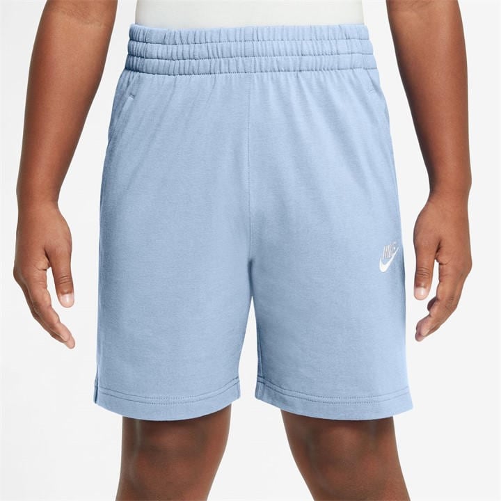 Nike Boys Blue Sportswear Jersey Shorts  in Size 7 - 8 Years, Sports Direct
