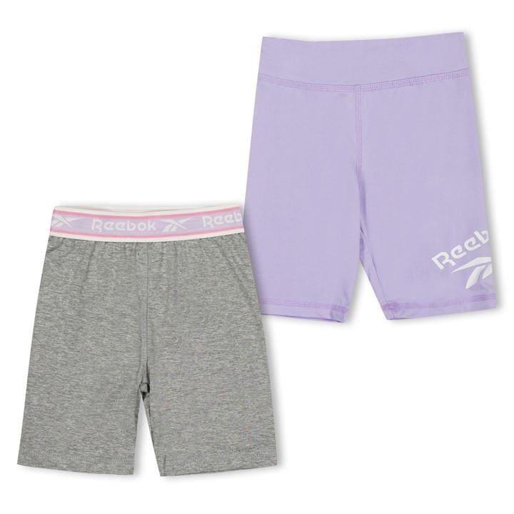 Reebok Girls Purple Kids' Jersey Jogger Shorts in Size 7 - 8 Years, Sports Direct