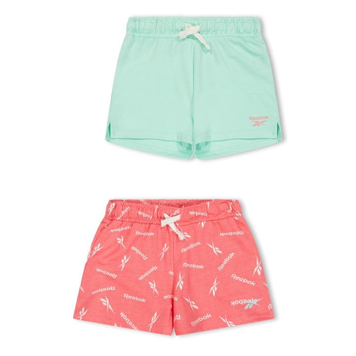 Reebok Girls Red Kids' Ditzy Set Jersey Shorts in Size 7 - 8 Years, Sports Direct